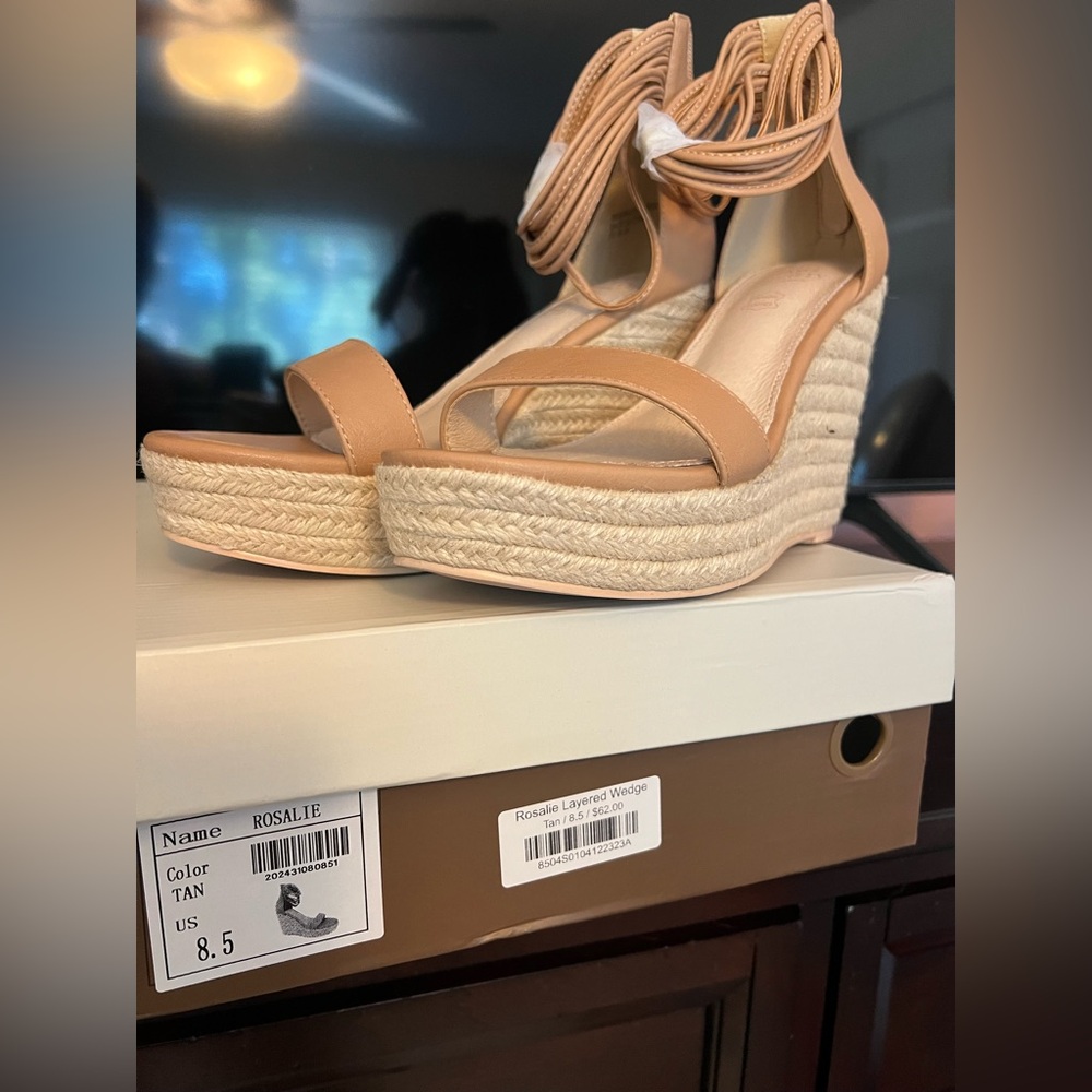 Rosalie Tan Espadrille Wedges